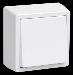 ВС20-1-0-ББ Выключатель одноклавишный для открытой установки 'БРИКС' цвет: белый