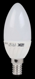 Лампа светодиодная C37 свеча 5 Вт 400 Лм 230 В 3000 К E14 IEK