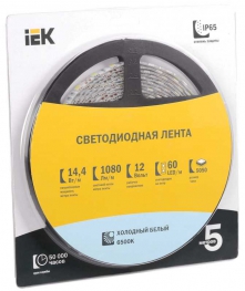 Лента LED 5м блистер LSR-5050W60-14,4-IP65-12V IEK