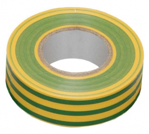 Изолента 0,13х15 мм желто-зеленая 10 метров ИЭК