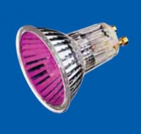 Галогенная лампа - BLV POPLINE 50w / 230v / 35° / L=53 mm / GU10 / magenta 104251