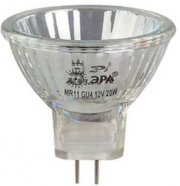 Лампа галогенная с отражателем на 12V Лампа - ЭРА GU4-MR11-20W-12V-30Cl(10/200) C0027361