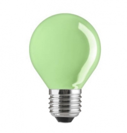 Цветная сферическая лампа накаливания (зеленая) General Eleсtric 15D1/G/E27 - код: 91521
