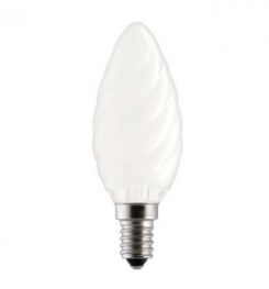 Лампа накаливания свечеобразная витая (матовая) - General Electric Decor Candle Twisted 60TC1/F/E14 660lm 1000h - 10833
