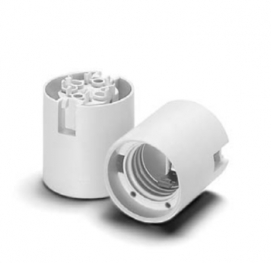 Патрон для ламп накаливания (под защитный колпачек) - Vossloh-Schwabe PET GF белый T210 E27 (тип 64401) - 108936