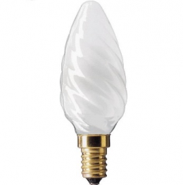 Лампа накаливания витая свеча - Philips Deco BW35 E14 матовая 230V 60W 655lm - 871150001362038