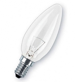 Лампа накаливания свечеобразная - OSRAM CLAS B CL 40W 230V 400lm E14 прозрачная - 4050300005775