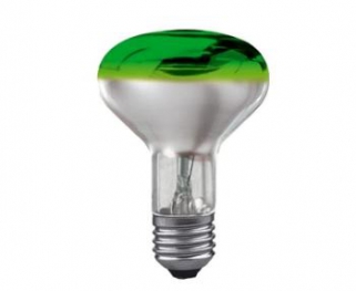 Лампа накаливания рефлекторная (зеркальная цветная ) - OSRAM CONC R80 GREEN 60W 230V E27 25X1 4050300061214