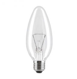 Лампа накаливания свечеобразная (прозрачная) - General Electric Candle 40C1/CL/E27 400lm 1000h - 10879
