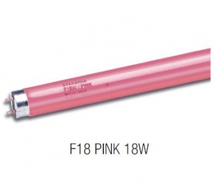 Люминесцентная цветная лампа - Sylvania F18W/T8/Pink (розовая) - 0002560