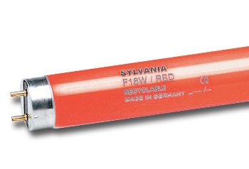 Люминесцентная цветная лампа - Sylvania F18W/T8/Red (красная) - 0002572