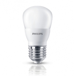 Лампа светодиодная компактная - Philips LEDBulb 4-40W E27 3000K 220V P45  (APR) 350lm - 871869648490600