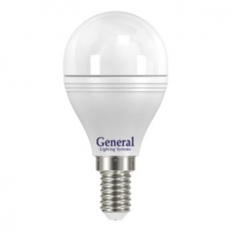 Лампа светодиодная грушеобразная - General GLDEN-G45F-6-230-E14-6500 570lm - 625600