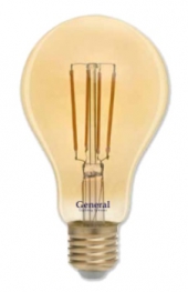 Светодиодная филаментная лампа (декоротивная,золотая) GLDEN-A75S-10-230-E27-2700 Золотая General - 655317