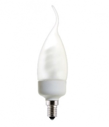 Лампа компактная люминесцентная (свеча на ветру) - General Electric FLE7BTCDL/OP/827/E14 88162