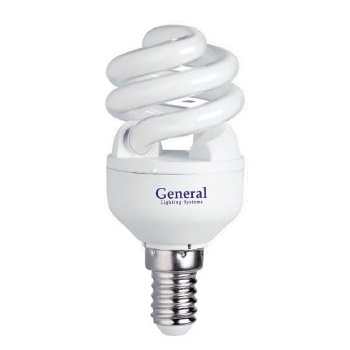 Лампа компактная люминесцентная витая - General GSPN 9 E14 2700 530lm - 710200