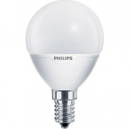 Лампа компактная люминесцентная с внешней колбой (шарообразная) - Philips Softone Lustre 230V 7W 2700K E14 290lm - 871829165817700