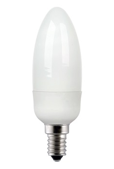 Лампа компактная люминесцентная (свечеобразная) - General Electric Candle T2 FLE9CDL/T2/827/E14 405lm 8000h -