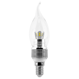 Диммируемая светодиодная лампа gauss свеча на ветру прозрачная 5W 