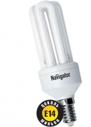 Лампа компактная люминесцентная трубчатая - Navigator 94021 NCL-3U-11-840-E14