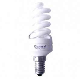 Лампа компактная люминесцентная - General Compact Full Spiral T2 GFSP 13 E14 6500 33x98 7211