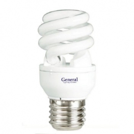 Лампа компактная люминесцентная витая - General GSPN 13 E27 6500 800lm - 710100