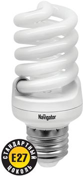 Энергосберегающая витая лампа Navigator NCLP-SF-15-840-E27 - 94417