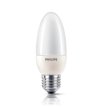 Лампа компактная люминесцентная с внешней колбой (свеча) - Philips Softone Candle B45 230-240V 12W 2700K E27 610lm - 871829168097000