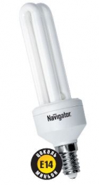 Лампа компактная люминесцентная трубчатая - Navigator 94007 NCL-2U-11-827-E14