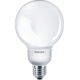 Лампа компактная люминесцентная с внешней колбой (шарообразная) - Philips Softone Globe G93 230-240V 12W 2700K E27 600lm - 871150083013545