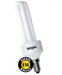 Лампа компактная люминесцентная трубчатая - Navigator 94014 NCL-2U-15-860-E14