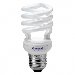Лампа компактная люминесцентная витая - General GFSP 20 E14 4000 1300lm - 7130 - 7231