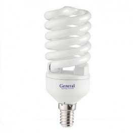 Лампа компактная люминесцентная витая - General GSPN 20 E14 6500 1300lm - 723200