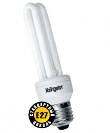 Лампа компактная люминесцентная трубчатая - Navigator 94017 NCL-2U-15-860-E27