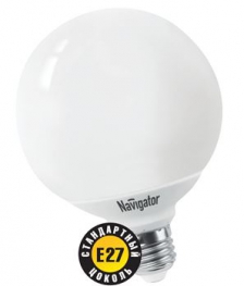 Энергосберегающая лампа шар Navigator NCL-G105-23-827-E27 - 94274