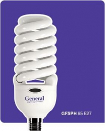 Лампа энергосберегающая GENERAL HIGH WATTAGE FULL SPIRAL GFSPH 45 E27 6500 - код заказа: GENERAL-7502