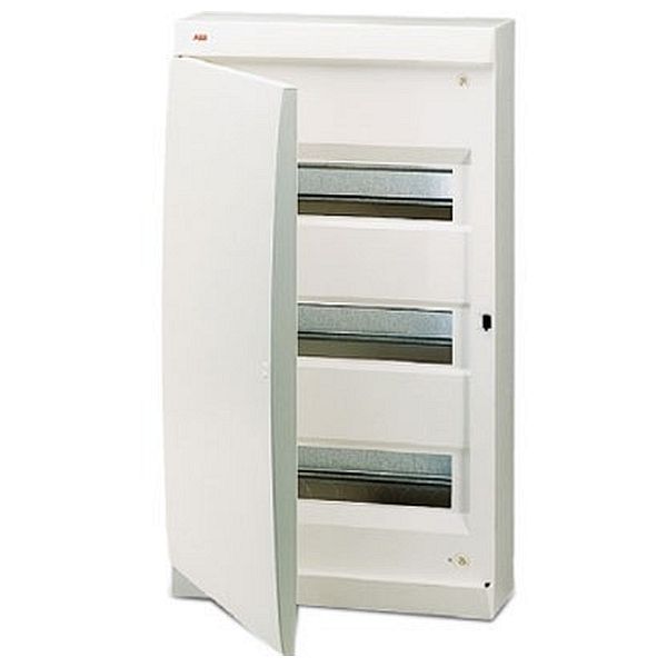 Распределительный шкаф ABB UNIBOX, 36 мод., IP41, навесной, пластик, белая дверь, шкаф распродажа №42