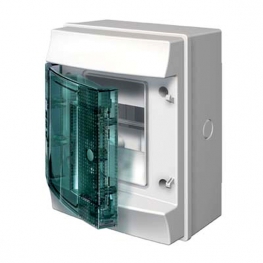 Распределительный шкаф ABB Mistral65, 4 мод., IP65, навесной, термопласт, прозрачная дверь, 1SL1200A00