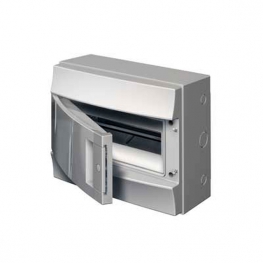 Распределительный шкаф ABB Mistral65, 12 мод., IP65, навесной, термопласт, серая дверь, 1SL1102A00