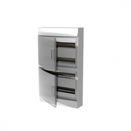 Распределительный шкаф ABB Mistral41, 72 мод., IP41, навесной, термопласт, прозрачная дверь, 1SPE007717F9999