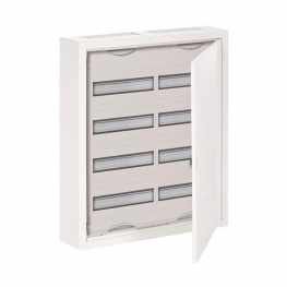 Распределительный шкаф ABB, 96 мод., IP43, навесной, металл, белая дверь, AT42
