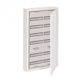 Распределительный шкаф ABB, 144 мод., IP43, навесной, металл, белая дверь, AT62