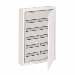 Распределительный шкаф ABB, 120 мод., IP43, навесной, металл, белая дверь, AT52