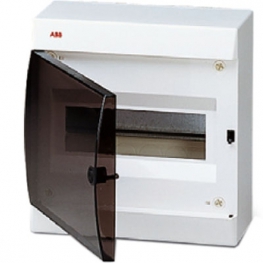 Распределительный шкаф ABB Unibox, 8 мод., IP41, навесной, термопласт, прозрачная дверь, 122580006