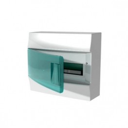 Распределительный шкаф ABB Mistral41, 12 мод., IP41, навесной, термопласт, зеленая дверь, 1SPE007717F0420