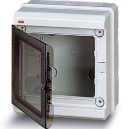 Распределительный шкаф ABB EUROPA, 8 мод., IP65, навесной, пластик, прозрачная дверь, 12788