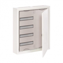 Распределительный шкаф ABB, 96 мод., IP43, навесной, металл, белая дверь, AT42M