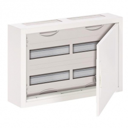 Распределительный шкаф ABB, 48 мод., IP43, навесной, металл, белая дверь, AT22E