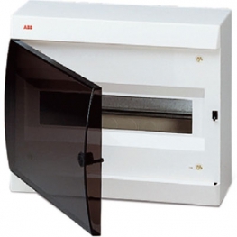 Распределительный шкаф ABB Unibox, 12 мод., IP41, навесной, термопласт, прозрачная дверь, 122620006