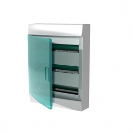 Распределительный шкаф ABB Mistral41, 54 мод., IP41, навесной, термопласт, зеленая дверь, 1SPE007717F1020